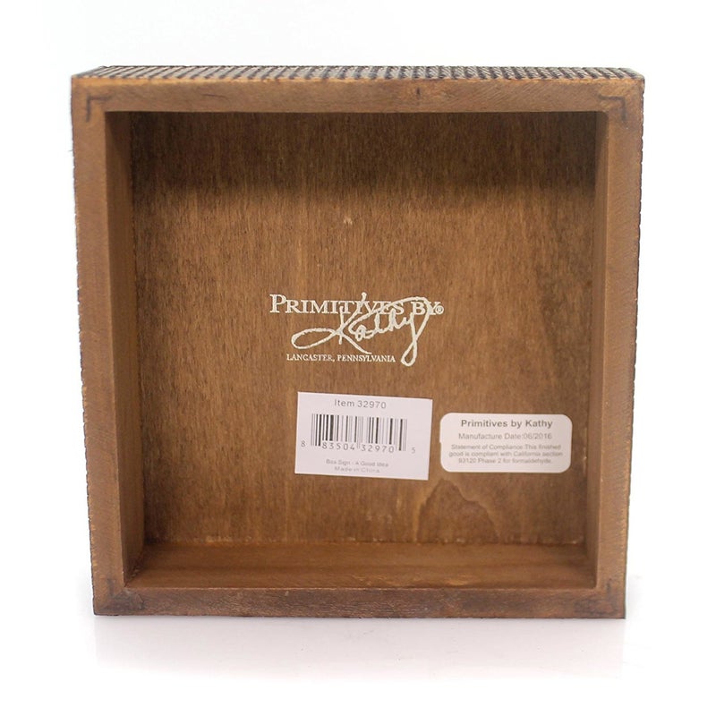 Primitives by Kathy 32970 Rustic Box Sign, 6 x 6-Inches, Coffee Is a Good Idea - Image 4